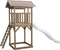 AXI Beach Tower Speeltoestel in Bruin - Speeltoren met Zandbak en Witte Glijbaan - FSC hout - Speelhuis op palen voor de tuin