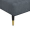 vidaXL - Chaise - longue - fluweel - donkergrijs