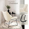 tectake® Fauteuil Kjeld - Loungefauteuil - Bouclé - Ronde relaxfauteuil