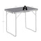 Woltu Campingtafel CPT8135gr - Opvouwbare Reistafel met Handvat - Aluminium en MDF - Grijs - 70 x 50