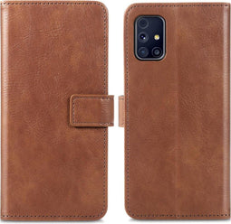 iMoshion Hoesje Geschikt voor Samsung Galaxy M31s Hoesje Met Pasjeshouder - iMoshion Luxe Bookcase - Bruin