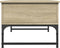 vidaXL - Salontafel - 70x50x40 - cm - bewerkt - hout - en - metaal - sonoma - eikenkleur