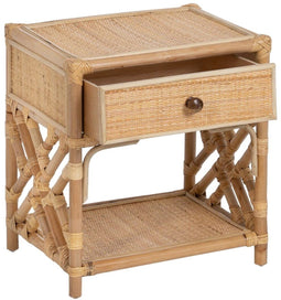 Bijzettafel RATÁN 45 x 35 x 50 cm Natuurlijk