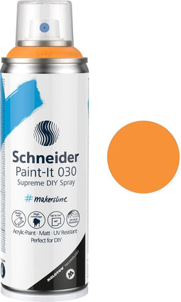 Schneider spuitbus verf - Paint-it 030 - DIY spuitverf - acrylverf - 200ml - licht oranje - S-ML03050108