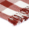 vidaXL - Plaid - geblokt - 125x150 - cm - katoen - steenrood
