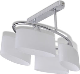 vidaXL Plafondlamp met ellips glazen kapjes (4 x E14)