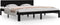 vidaXL - Bedframe - massief - hout - zwart - 180x200 - cm