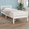 vidaXL - Bedframe - massief - hout - wit - 90x190 - cm