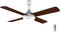Cecotec EnergySilence Aero 4250 Fresh - Plafondventilator 55W met LED - Draadloze afstandsbediening - Bruin