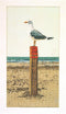 Thea Gouverneur - Borduurpakket met telpatroon - 1062 - Voorgesorteerde DMC Garens - Meeuw - Linnen - 33 cm x 65 cm - DIY Kit