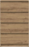 vidaXL - Dressoir - 60x35x98,5 - cm - bewerkt - hout - artisanaal - eikenkleur