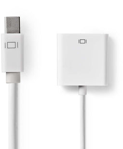 Nedis CCGP37750WT02 - DVI-I naar DVI-D Kabel - 20cm - Wit