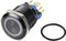 TRU COMPONENTS TC-9428216 GQ22-11E/B/12V/A Druktoets 250 V/AC 3 A 1x uit/(aan) Moment Blauw IP65 1 stuk(s)