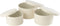 J-Line doos Rond Plat - fluweel/papier - wit - 3 stuks
