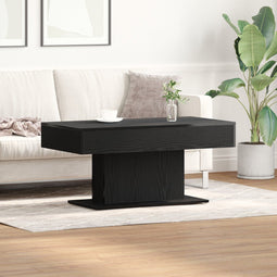 vidaXL - Salontafel - Zwart - Eiken - 96x50x45 - cm - Behandeld - Hout