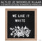 Gadgy Letterbord - Wanddecoratie 25x25 cm - Inclusief 570 Letters en Icoontjes - Zwart Vilt (1 stuk)