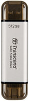 Transcend ESD310 - Draagbare SSD 512GB - 10 Gbps - Zilver