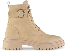 POSH by Poelman CATO - Veterboots - Goudkleurig detail - Beige - Maat 41