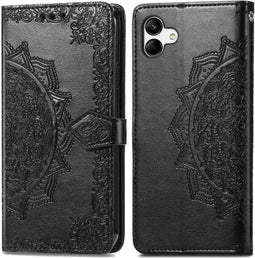 iMoshion Hoesje Geschikt voor Samsung Galaxy A04 Hoesje Met Pasjeshouder - iMoshion Mandala Bookcase - Zwart