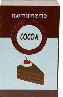 Mamamemo Pak Chocolade 10 Cm Hout Bruin/wit
