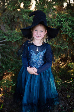 Great Pretenders Verkleedkledij Luna the Midnight Witch - Heksenjurk - 7/8 jaar