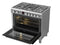 Etna FG190RVS - Gas/Electric Fornuis - 3-rings Wokbrander - Roestvrijstaal