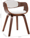 vidaXL - Eetkamerstoelen - 2 - st - gebogen - hout - en - kunstleer