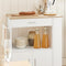 SoBuy FKW113-WN - Keukenwagen - Witte Multifunctionele Kast met Wielen en Laden