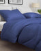 Zohome Dekbedovertrek Satinado - Effen Bedlinnen - 200x220 - Blauw - Dekbedhoes van 100% Katoen-Satijn