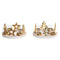 Kerstkaarshouder DKD Home Decor Natuurlijk Gouden (2 Stuks) (21 x 11,5 x 21 cm)