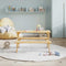 Kindertafel met banken 90x79,5x50 cm massief hout