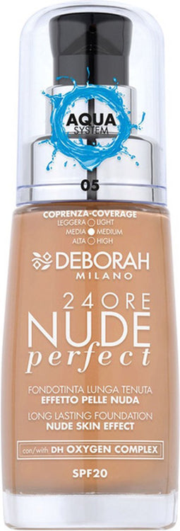 Deborah Milano 24Ore Nude Perfect Foundation 5 Amber