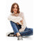 Desigual skinny jeans met borduursels medium blue denim - Maat 36