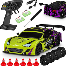 Overmax X-Drifty - R/C Auto 1:16 - 4WD - 20 km/u - 40 Min Speeltijd - LED-lampen - 2 Set Wielen - Drift & Race
