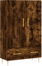 vidaXL - Hoge - kast - 69,5x31x115 - cm - bewerkt - hout - gerookt - eikenkleurig