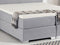 PRESIDENT - Boxspringbed - Lichtgrijs - 180 x 200 cm - Polyester