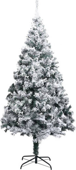 vidaXL - Kunstkerstboom - met - sneeuw - 180 - cm - groen