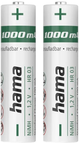 Hama 00223524 - Batterij Ni-MH 1000mAh - Wit