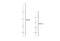 H&C Telescopisch doucherek - 4 mandjes - 21 x 21 x 152.5-268 cm - Grijs