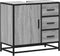 vidaXL - Wastafelkast - 65x33x60 - cm - bewerkt - hout - grijs - sonoma - eikenkleurig