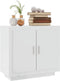 vidaXL - Dressoir - 80x40x75 - cm - bewerkt - hout - hoogglans - wit