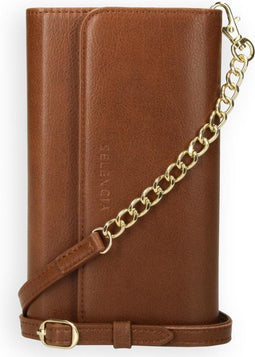 Selencia Hoesje Geschikt voor iPhone 11 Hoesje Met Pasjeshouder - Selencia Eny Uitneembare Vegan Lederen Clutch - Bruin