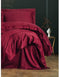 Satin King - Beddengoedset - 1 dekbedovertrek 220 x 240 cm + 2 kussenslopen 60 x 60 cm - 100% katoensatijn - Rood