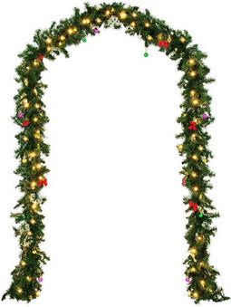 Casaria Kerstguirlande – 5 m 80 LED´s incl. Decoratie – Warm Wit