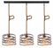 Globo Marco - hanglamp - 3 lichtpunten - zwart - E27 - 15641-3H