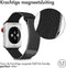 imoshion Milanees magnetisch bandje - Geschikt voor Apple Watch 1, 2, 3, 4, 5, 6, 7, 8, 9, 10 (42 mm), SE - 38/40/41 mm - Zwart - S