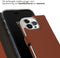 Selencia iPhone 14 Pro - Echt Lederen Bookcase - 3 Pashouders - Bruin