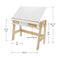 Juskys Fietje Plus Kinderbureau met Verstelbaar Blad en Opbergruimte - Wit/Naturel - 94 x 76 x 63 cm