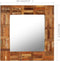 vidaXL - Wandspiegel - 60x60 - cm - massief - gerecycled - hout