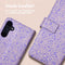 iMoshion Hoesje Geschikt voor Samsung Galaxy A34 (5G) Hoesje Met Pasjeshouder - iMoshion Design Bookcase smartphone - Meerkleurig / Purple White Flowers